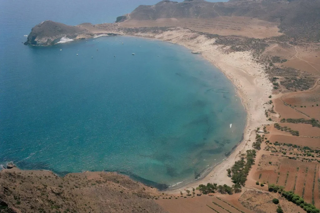 Playa de los Genoveses golden sand beach in Cabo de Gata-Níjar Natural Park