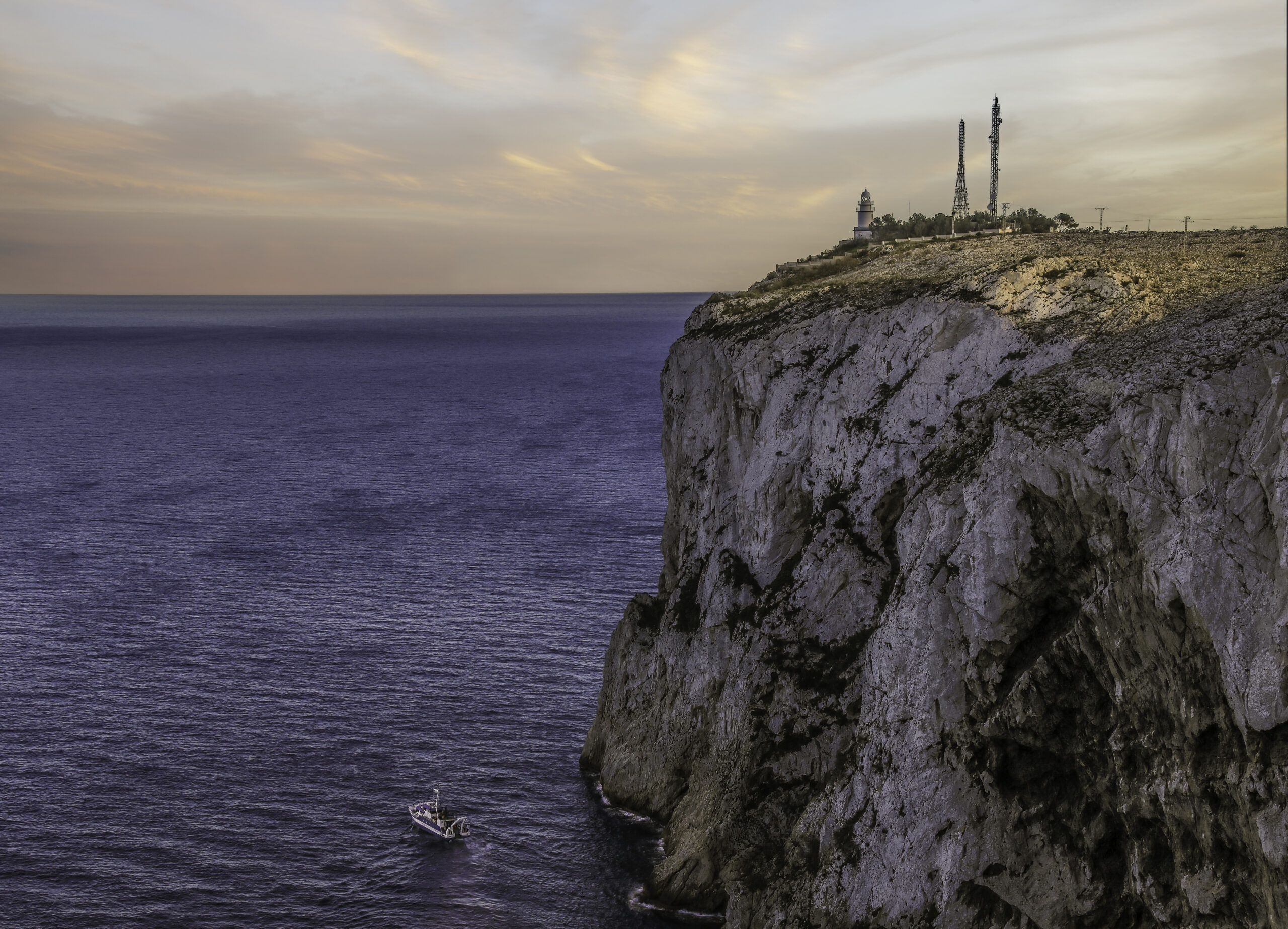 The cliffs of Cabo de San Antonio between Dénia and Jávea, Alicante