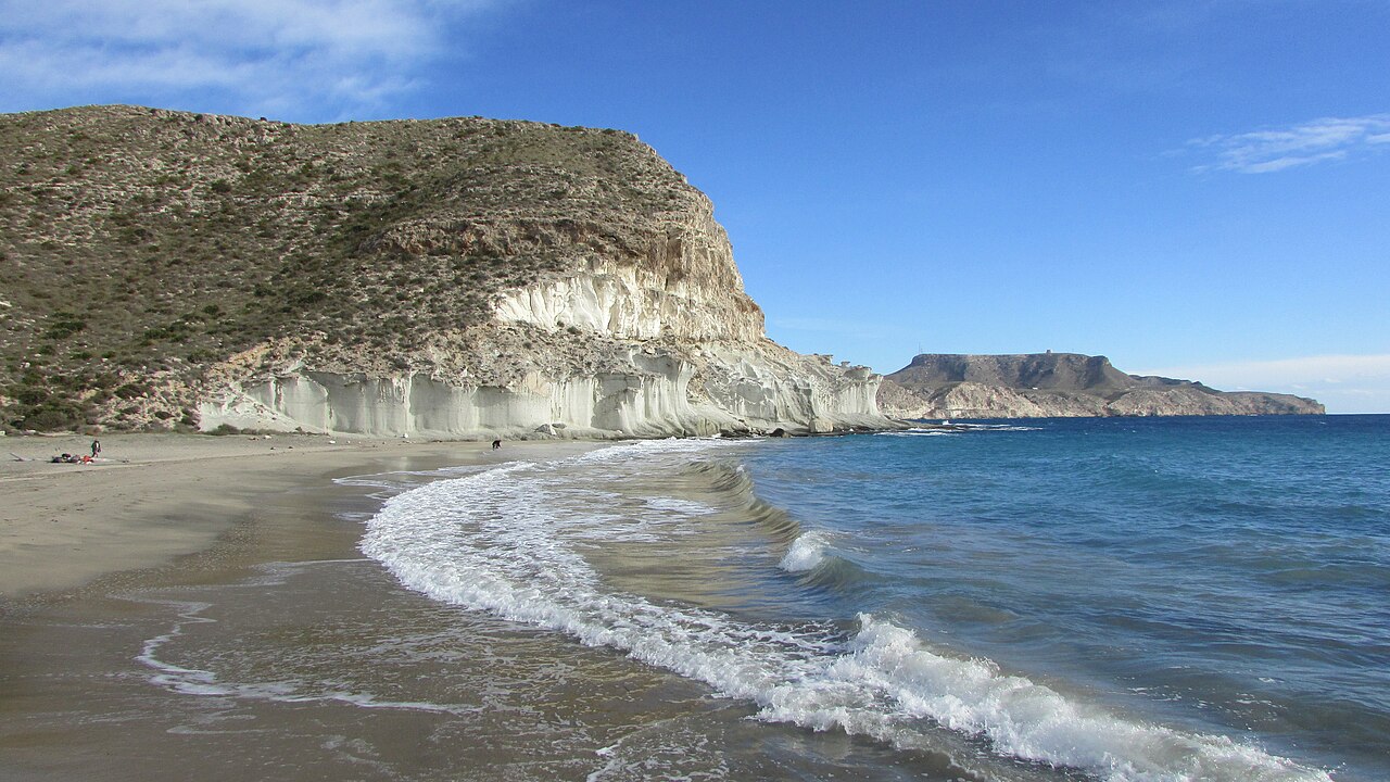 Cala de Enmedio, Níjar, with its sculpted sandstone formations and clear water