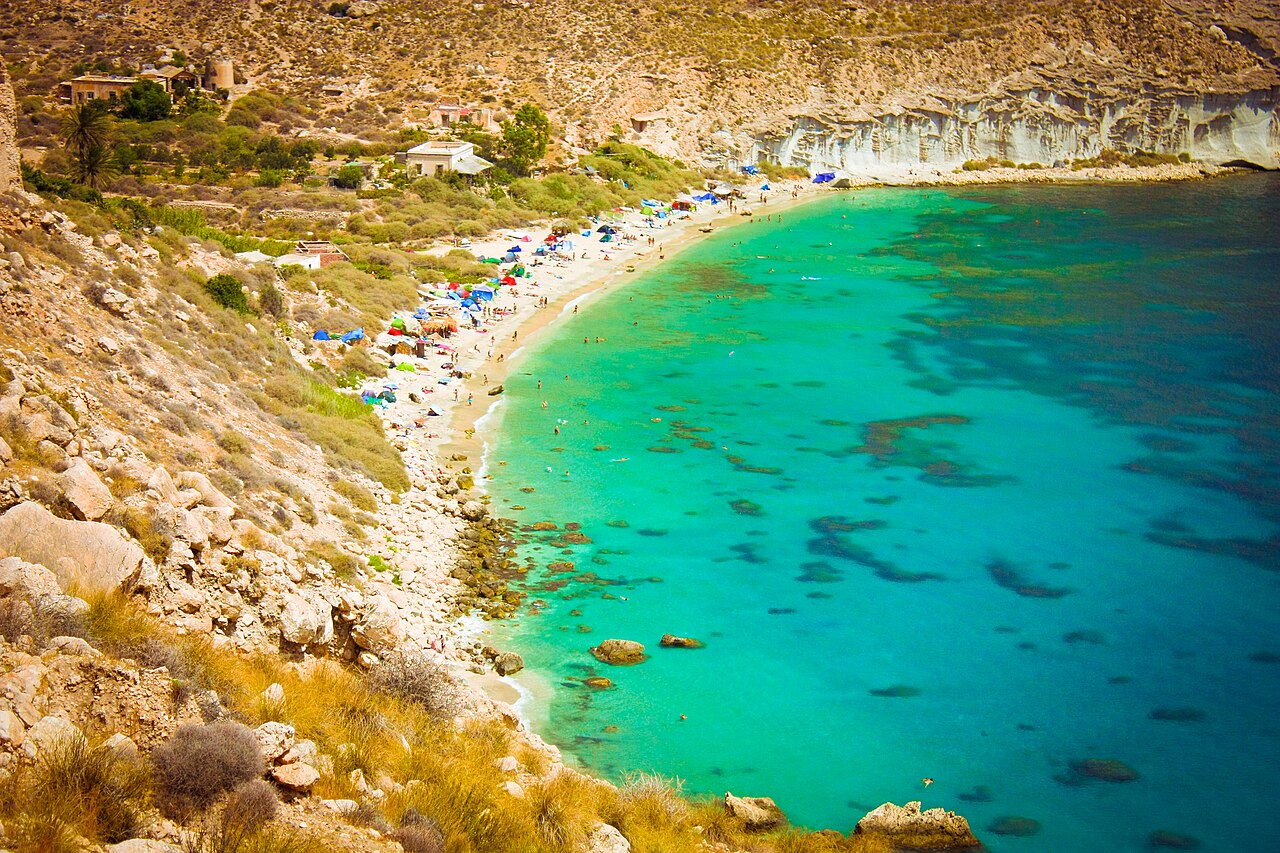 The valley and settlement behind Cala de San Pedro, Cabo de Gata, Almería