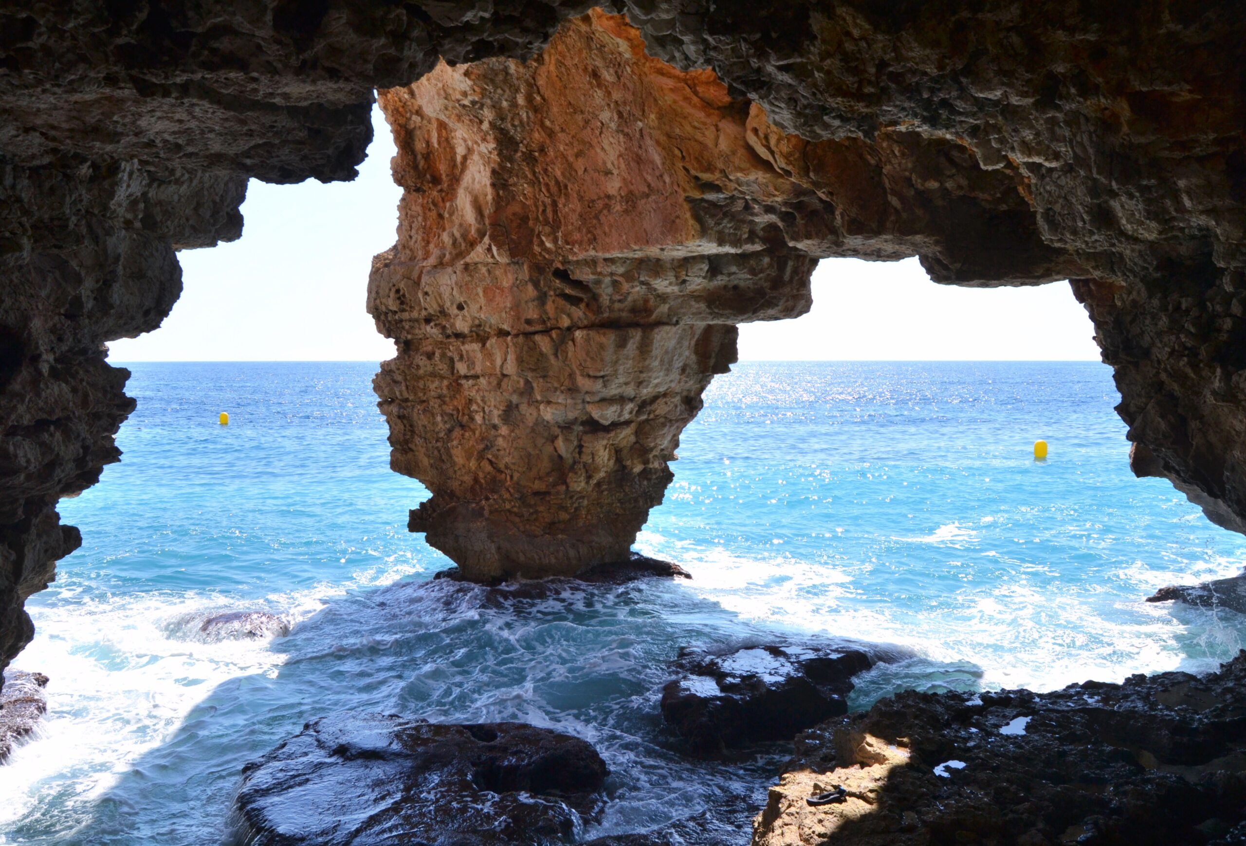 The Cova dels Arcs sea cave at Cala del Moraig, Benitatxell, Alicante