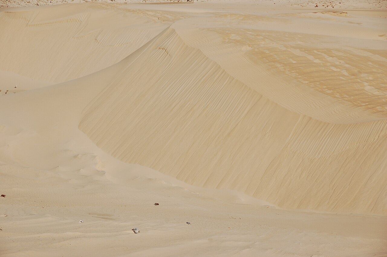 The 30-metre mobile sand dune at the western end of Playa de Bolonia, Tarifa