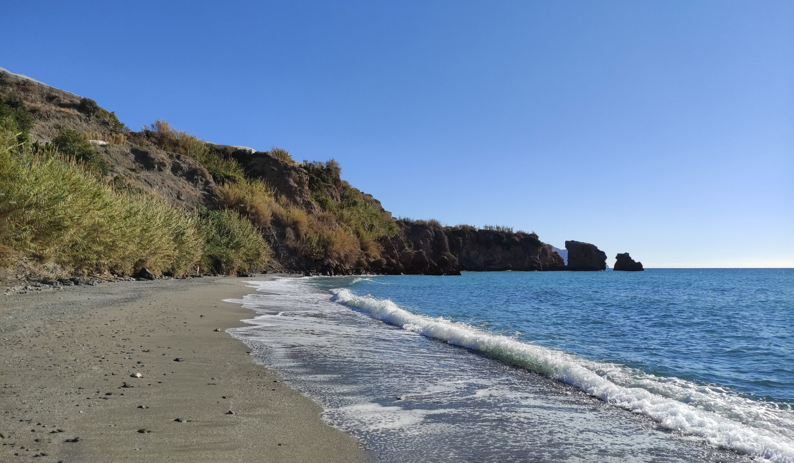 Playa de la Caleta de Maro on the Maro-Cerro Gordo cliffs, Nerja