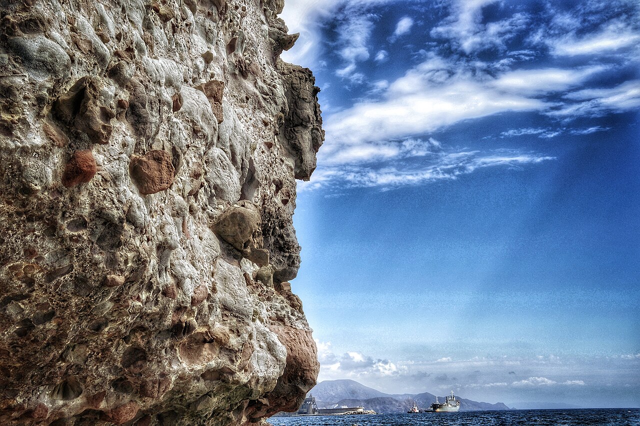 View over Playa de los Muertos from the cliff path, Cabo de Gata, Almería
