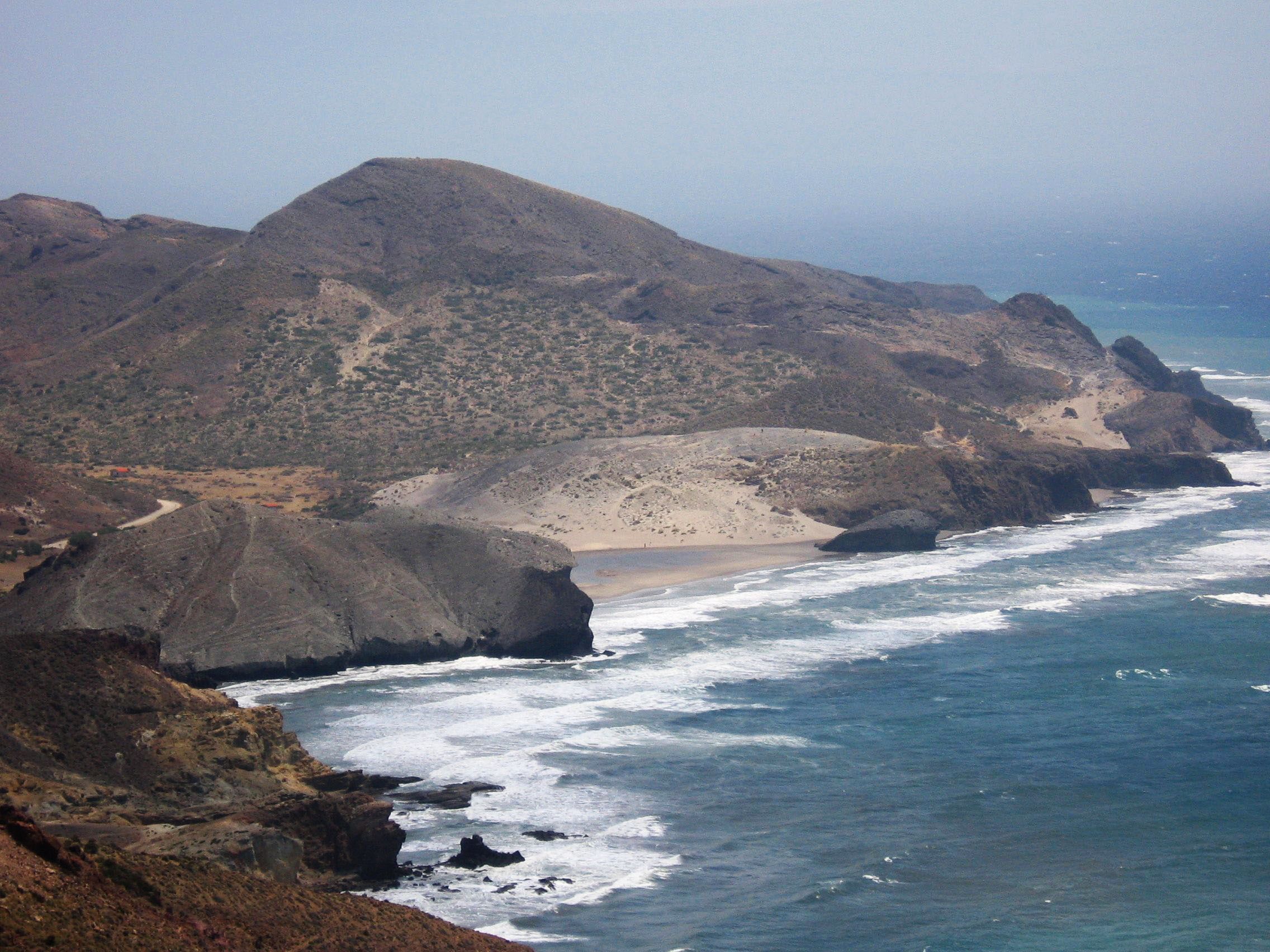 Playa de Mónsul seen from the Torre de la Vela watchtower, Cabo de Gata